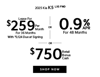 Kia K5 special offer