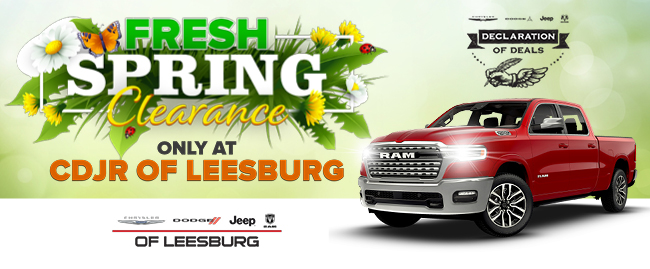 Fresh Spring clearance only at CDJR of Leesburg