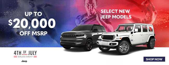 All new Jeeps models - MSRP offer