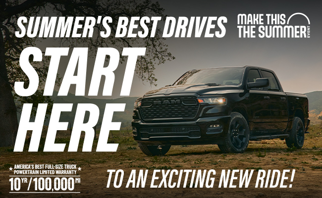 Upgrade now to an exciting new ride - Make this the Summer event