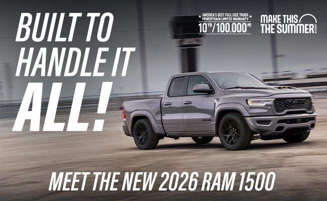 Summer to save with the 2026 RAM 1500 at Labelle Dodge Chrysler Jeep RAM