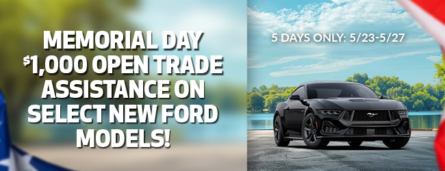 one thousand usd trade assistance on new Ford models