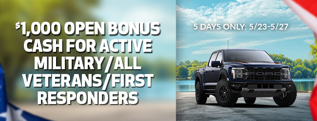 bonus offer for military and first responders