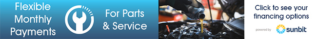 Flexible monthly payments for parts and service