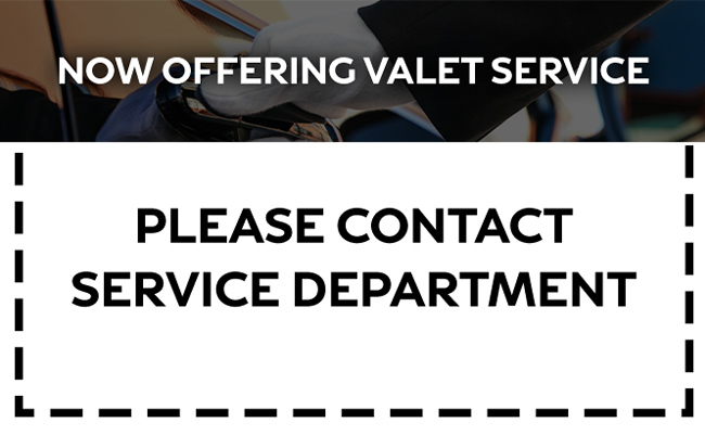 Now offering valet service