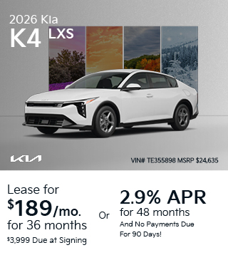 2026 Kia K4 LXS offer