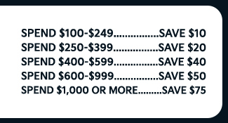 Spend and save service special offer