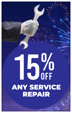 15 precent off any service repair