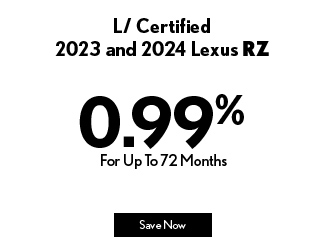 L/ Certified 2023 and 2024 Lexus RZ