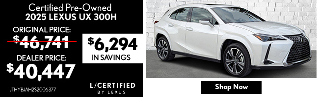 special offer on certified used Lexus NX