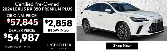 special offer on certified used Lexus NX