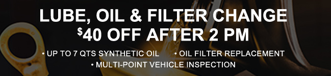 Lube oil and filter change discount offer