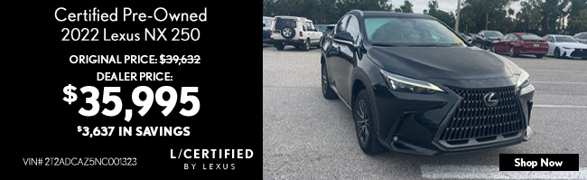 special offer on certified used Lexus ES