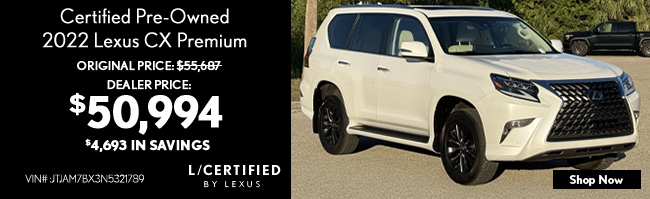 special offer on certified used Lexus CX
