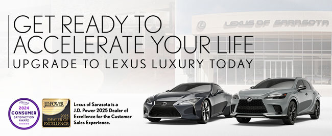 Get ready to accelerate your life, upgrade to Lexus Luxury today