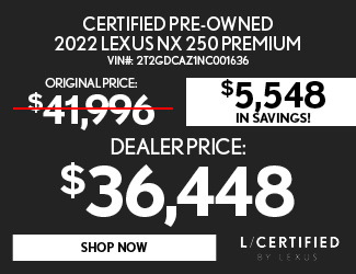 Certified Pre-Owned 2022 Lexus NX 250 Premium