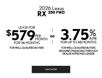 2026 Lexus RX 350 FWD offer