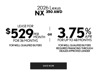 2026 Lexus NX 350 AWD offer