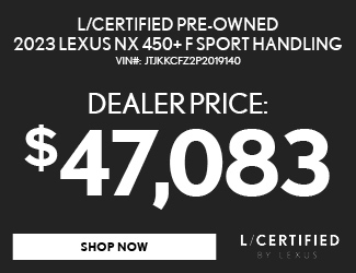 L/Certified 2023 LEXUS NX 450+ F SPORT HANDLING