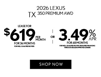 2026 Lexus TX 350 PREMIUM AWD offer
