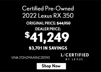 certified pre-owned special Lexus
