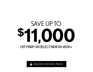save off MSRP on select new RX 450h