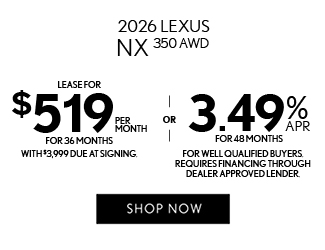 2026 Lexus NX 350 Luxury AWD offer