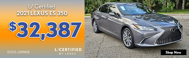 special offer on certified used Lexus vehicle