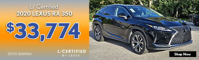 special offer on certified used Lexus vehicle