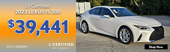 special offer on certified used Lexus vehicle