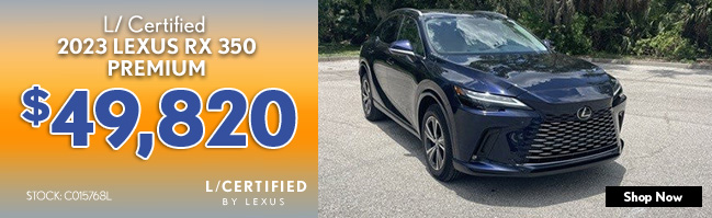 special offer on certified used Lexus vehicle