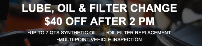 Lube oil and filter change discount offer