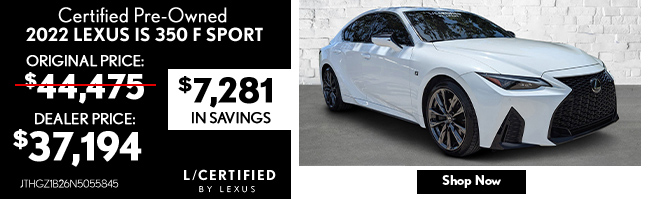 certified pre-owned special Lexus