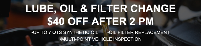 Lube oil and filter change discount offer