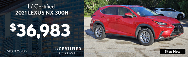 special offer on certified used Lexus NX