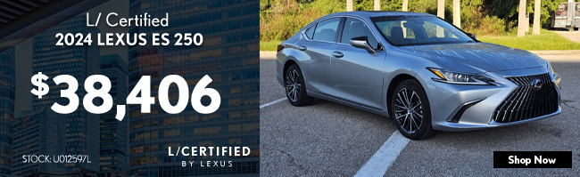 special offer on certified used Lexus ES