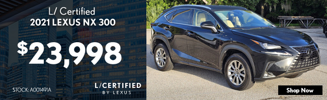 special offer on certified used Lexus NX