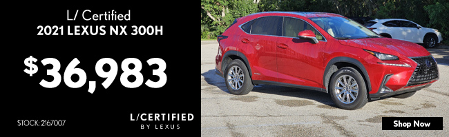 special offer on certified used Lexus NX