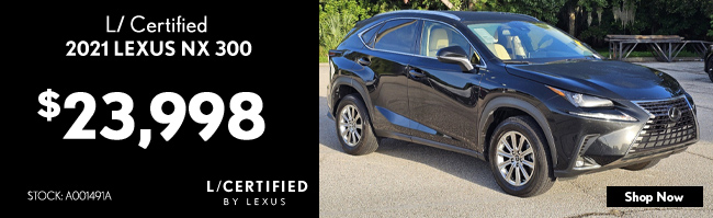 special offer on certified used Lexus NX