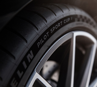 Close up image of a tire
