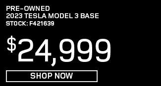 Pre-Owned Tesla model 3 offer