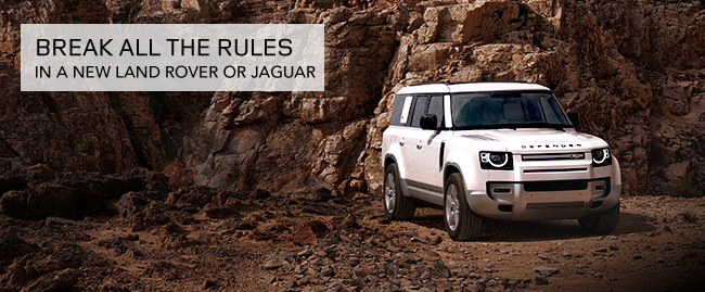 Break all the rules in a new Land Rover or Jaguar