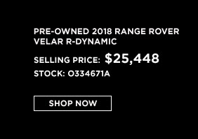 PRE-OWNED 2018 RANGE ROVER VELAR R-DYNAMIC SE