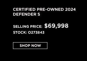 CERTIFIED PRE-OWNED 2024 DEFENDER S offer