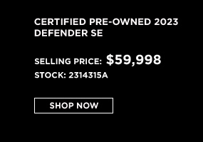 certified used 2023 land rover defender offer