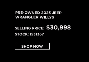 PRE-OWNED 2023 jeep wrangler willys 4wd offer