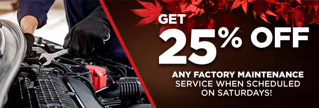 25% off factory maintenance