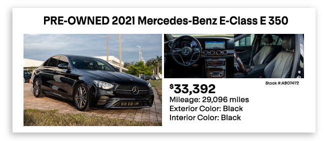 preowned Mercedes-Benz e-class