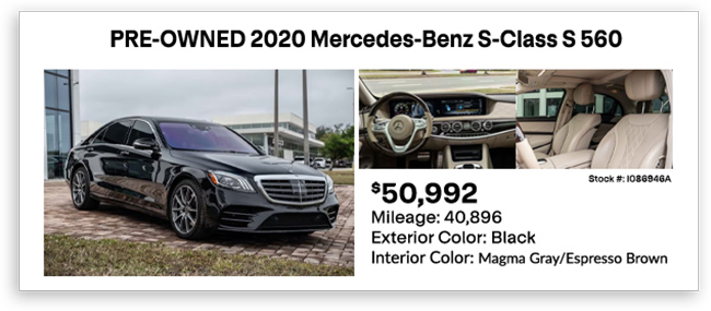 PRE-OWNED 2020 Mercedes-Benz S-Class S 560