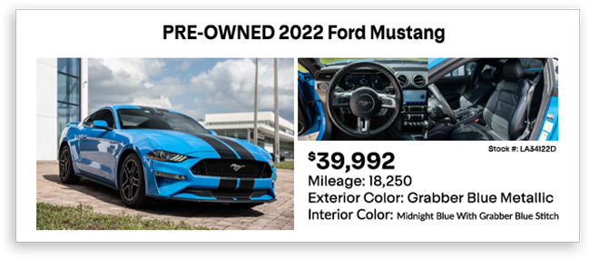 PRE-OWNED 2022 Ford Mustang
